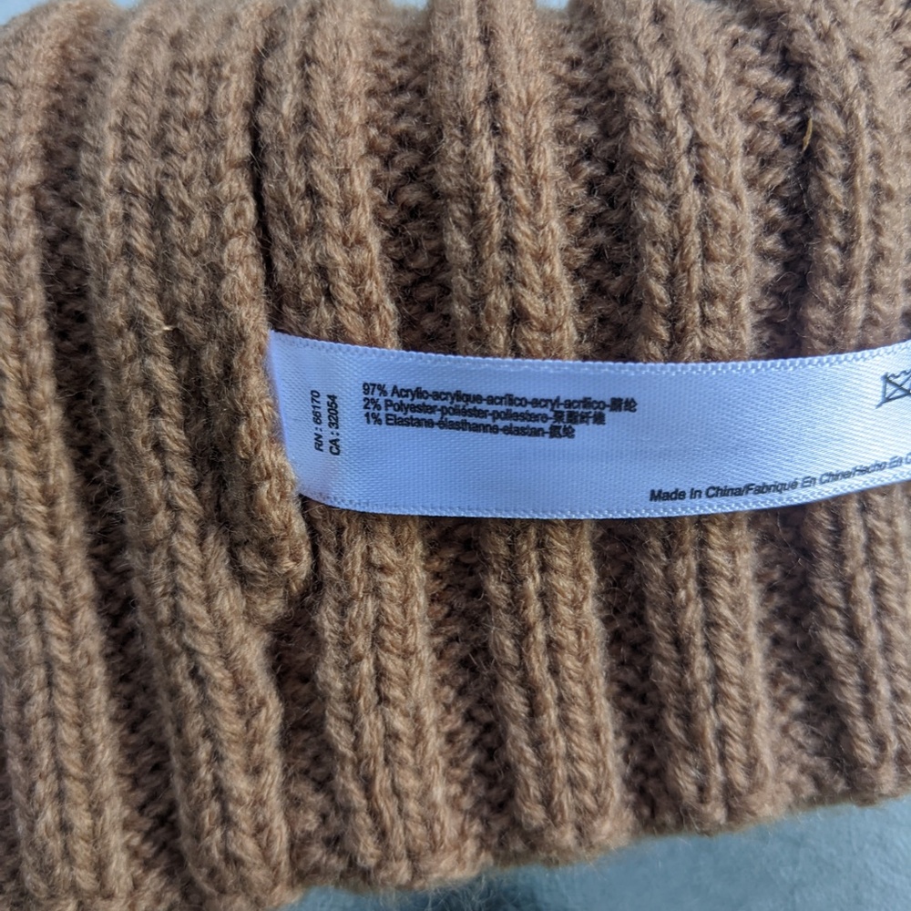 Urban Outfitters Brown Ribbed Beanie - Picture 3 of 3